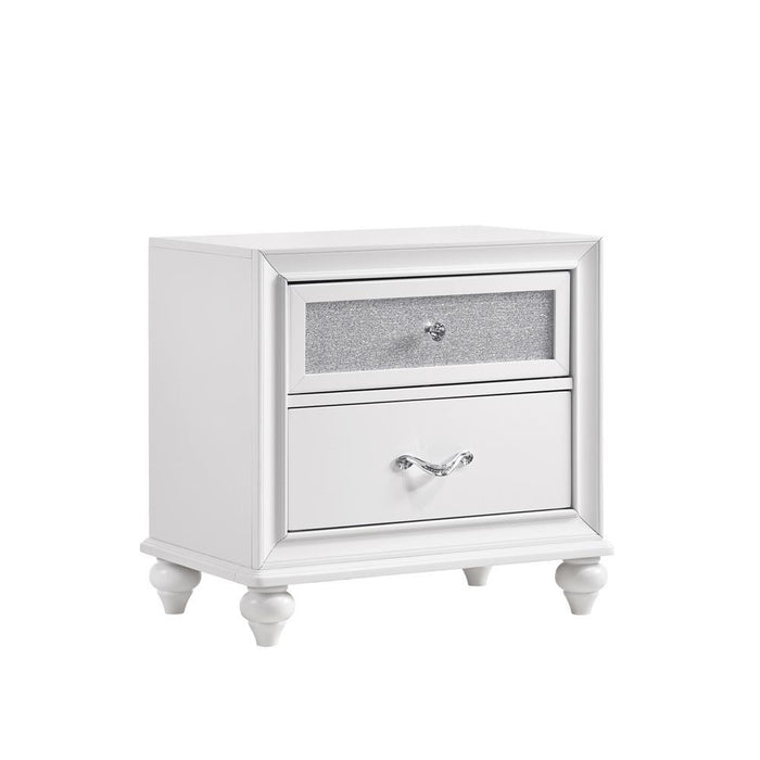 Barzini 2-drawer Nightstand White - Imperial Furniture (Las Vegas, NV) - Multi Location