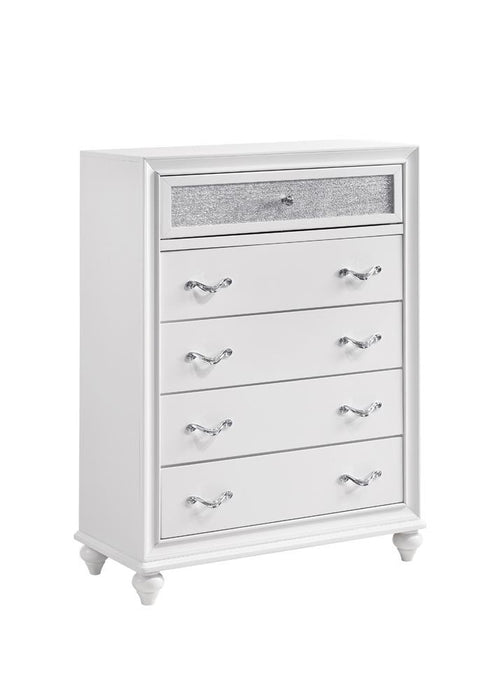 Barzini 5-drawer Chest White - Imperial Furniture (Las Vegas, NV) - Multi Location