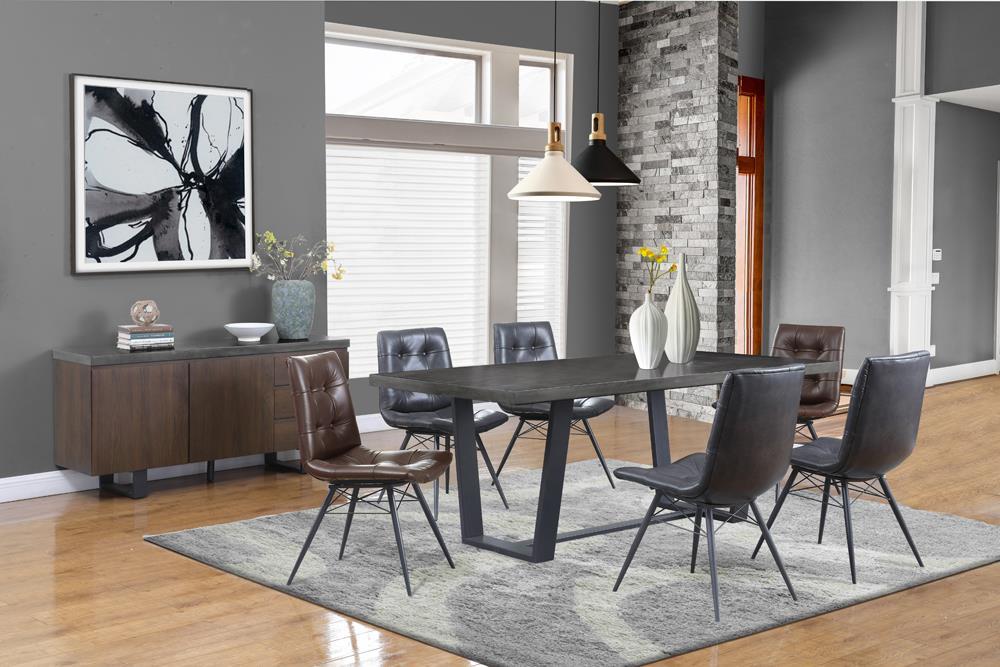 Aiken Upholstered Tufted Side Chairs Brown (Set of 4) - Imperial Furniture (Las Vegas, NV) - Multi Location
