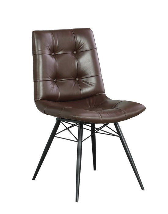 Aiken Upholstered Tufted Side Chairs Brown (Set of 4) - Imperial Furniture (Las Vegas, NV) - Multi Location