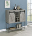 Claremont Sliding Door Bar Cabinet with Lower Shelf Grey Driftwood - Imperial Furniture (Las Vegas, NV) - Multi Location