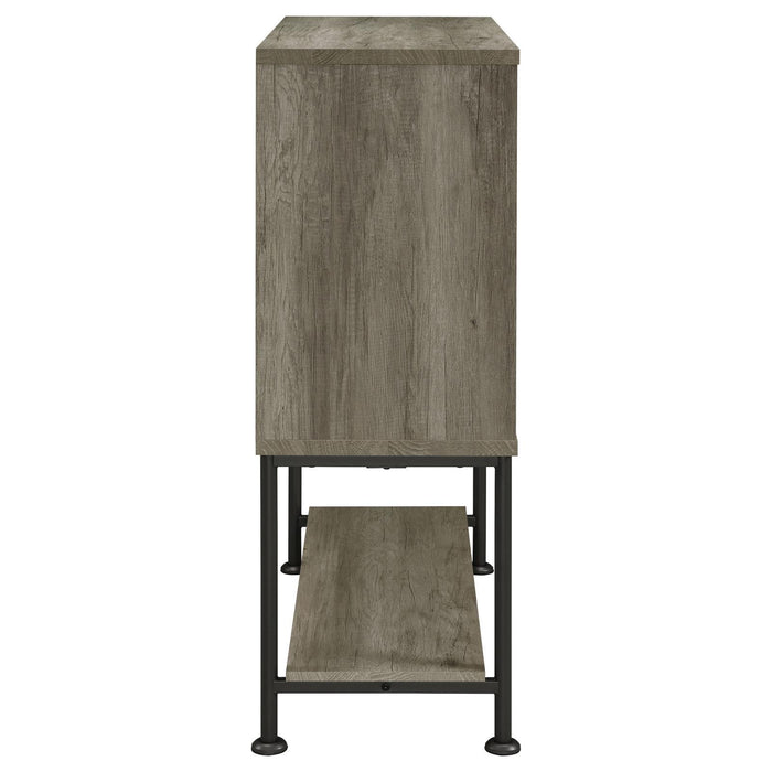 Claremont Sliding Door Bar Cabinet with Lower Shelf Grey Driftwood - Imperial Furniture (Las Vegas, NV) - Multi Location