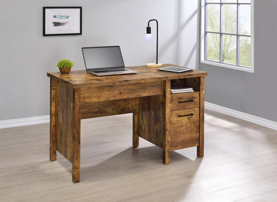 Delwin Lift Top Office Desk with File Cabinet Antique Nutmeg - Imperial Furniture (Las Vegas, NV) - Multi Location