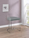 Thermosolis Acrylic Back Counter Height Stools Grey and Chrome (Set of 2) - Imperial Furniture (Las Vegas, NV) - Multi Location
