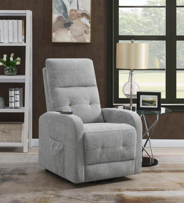 Howie Tufted Upholstered Power Lift Recliner Grey - Imperial Furniture (Las Vegas, NV) - Multi Location