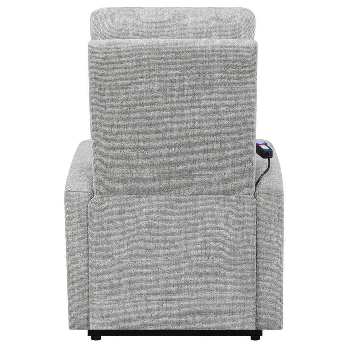 Howie Tufted Upholstered Power Lift Recliner Grey - Imperial Furniture (Las Vegas, NV) - Multi Location