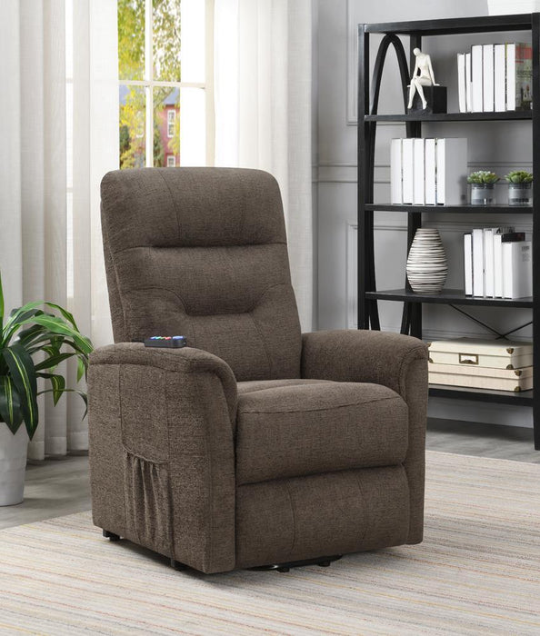 Henrietta Power Lift Recliner with Storage Pocket Brown - Imperial Furniture (Las Vegas, NV) - Multi Location