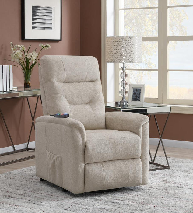 Henrietta Power Lift Recliner with Storage Pocket Beige - Imperial Furniture (Las Vegas, NV) - Multi Location