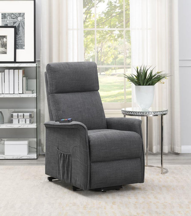 Herrera Power Lift Recliner with Wired Remote Charcoal - Imperial Furniture (Las Vegas, NV) - Multi Location