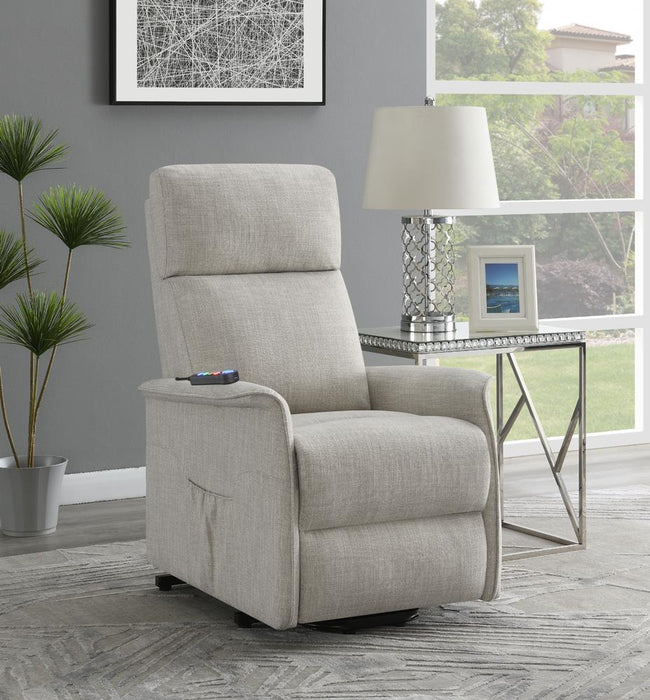 Herrera Power Lift Recliner with Wired Remote Beige - Imperial Furniture (Las Vegas, NV) - Multi Location