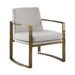 Cory Concave Metal Arm Accent Chair Cream and Bronze - Imperial Furniture (Las Vegas, NV) - Multi Location