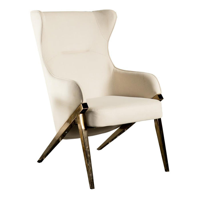 Walker Upholstered Accent Chair Cream and Bronze - Imperial Furniture (Las Vegas, NV) - Multi Location