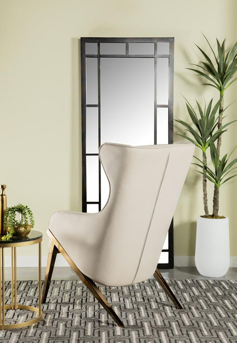 Walker Upholstered Accent Chair Cream and Bronze - Imperial Furniture (Las Vegas, NV) - Multi Location