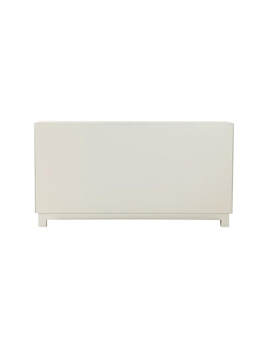 Voula Rectangular 4-door Accent Cabinet White and Gold - Imperial Furniture (Las Vegas, NV) - Multi Location