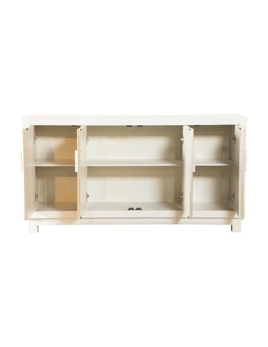 Voula Rectangular 4-door Accent Cabinet White and Gold - Imperial Furniture (Las Vegas, NV) - Multi Location