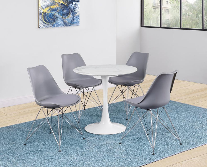 Arkell 30-inch Round Pedestal Dining Table White - Imperial Furniture (Las Vegas, NV) - Multi Location