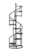 Roseglen 8-shelf Staircase Bookcase Rustic Brown and Black - Imperial Furniture (Las Vegas, NV) - Multi Location