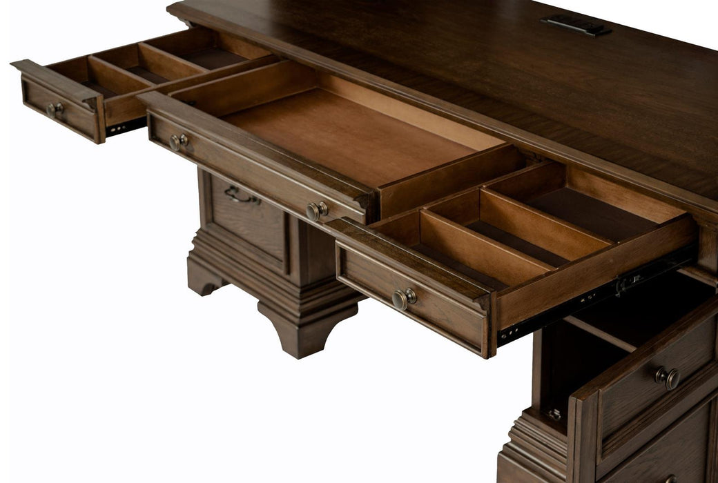 Hartshill Credenza with Power Outlet Burnished Oak - Imperial Furniture (Las Vegas, NV) - Multi Location