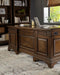 Hartshill Executive Desk with File Cabinets Burnished Oak - Imperial Furniture (Las Vegas, NV) - Multi Location