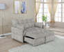 Cotswold Tufted Cushion Sleeper Sofa Bed Light Grey & Dark Grey - Imperial Furniture (Las Vegas, NV) - Multi Location