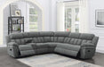Bahrain 6-piece Upholstered Motion Sectional Charcoal - Imperial Furniture (Las Vegas, NV) - Multi Location