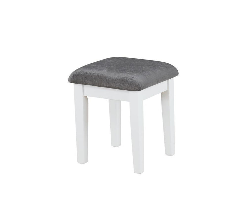 Elijah Vanity Set with LED Lights White and Dark Grey - Imperial Furniture (Las Vegas, NV) - Multi Location