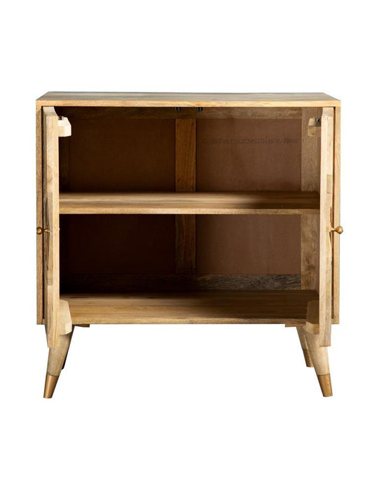 Alyssum Checkered Pattern 2-door Accent Cabinet Natural - Imperial Furniture (Las Vegas, NV) - Multi Location