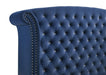 Melody California King, Eastren King, Queen Wingback Upholstered Bed Pacific Blue & Grey - Imperial Furniture (Las Vegas, NV) - Multi Location