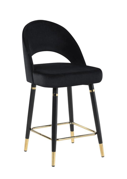 Lindsey Arched Back Upholstered Counter Height Stools Black (Set of 2) - Imperial Furniture (Las Vegas, NV) - Multi Location