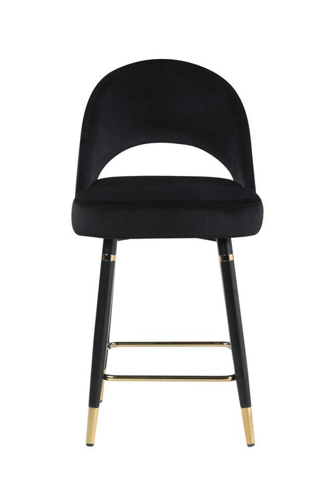 Lindsey Arched Back Upholstered Counter Height Stools Black (Set of 2) - Imperial Furniture (Las Vegas, NV) - Multi Location