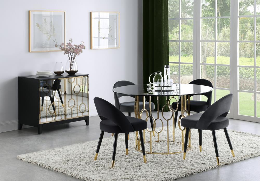 Lindsey Arched Back Upholstered Side Chairs Black (Set of 2) - Imperial Furniture (Las Vegas, NV) - Multi Location