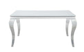 Carone Rectangular Glass Top Dining Table White and Chrome - Imperial Furniture (Las Vegas, NV) - Multi Location