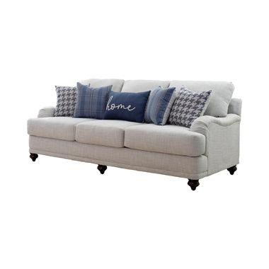 Glenn Recessed Arms Sofa Light Grey - Imperial Furniture (Las Vegas, NV) - Multi Location