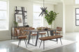 Misty Cushion Side Bench Camel and Black - Imperial Furniture (Las Vegas, NV) - Multi Location