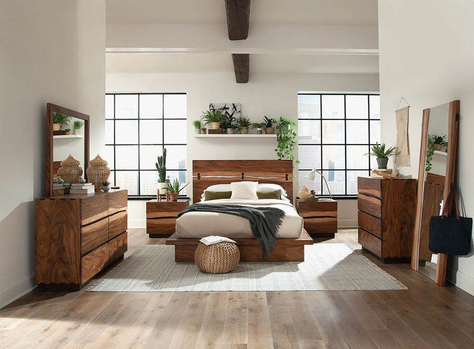 Winslow California King, E.King & Queen Bed Smokey Walnut and Coffee Bean - Imperial Furniture (Las Vegas, NV) - Multi Location
