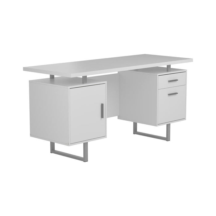 Lawtey Floating Top Office Desk Weathered Grey - Imperial Furniture (Las Vegas, NV) - Multi Location