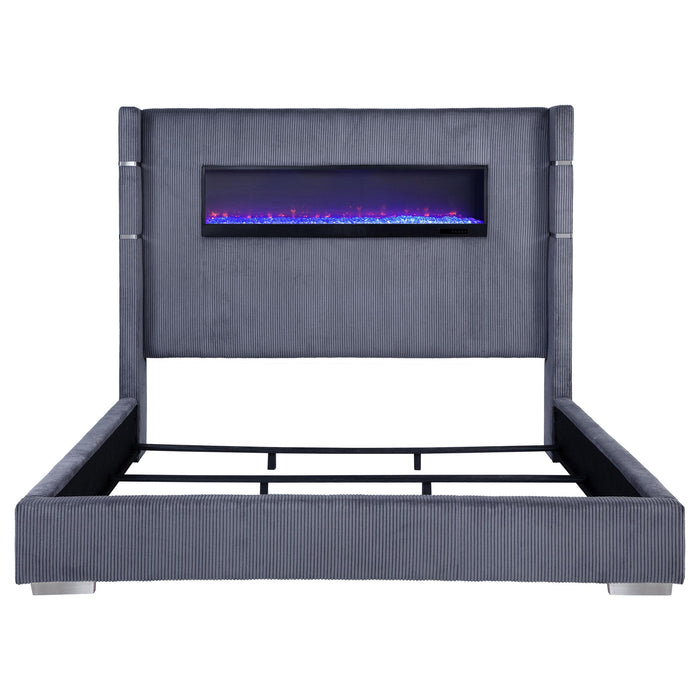 Tisdall California King, E.King & Queen Bed Grey, Black & Queen - Imperial Furniture (Las Vegas, NV) - Multi Location