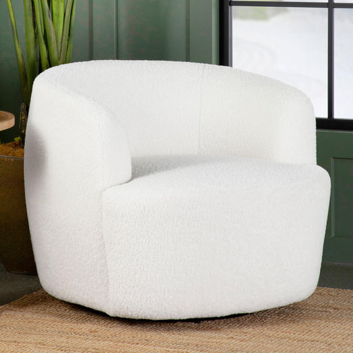 Hudson Upholstered Swivel Chair Natural - Imperial Furniture (Las Vegas, NV) - Multi Location