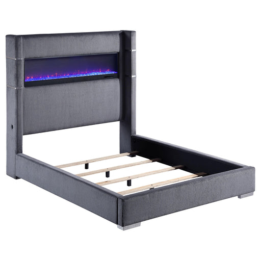 Tisdall California King, E.King & Queen Bed Grey, Black & Queen - Imperial Furniture (Las Vegas, NV) - Multi Location