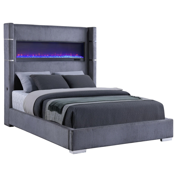 Tisdall California King, E.King & Queen Bed Grey, Black & Queen - Imperial Furniture (Las Vegas, NV) - Multi Location