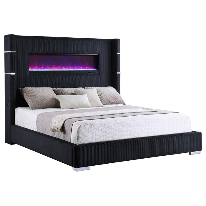 Tisdall California King, E.King & Queen Bed Grey, Black & Queen - Imperial Furniture (Las Vegas, NV) - Multi Location