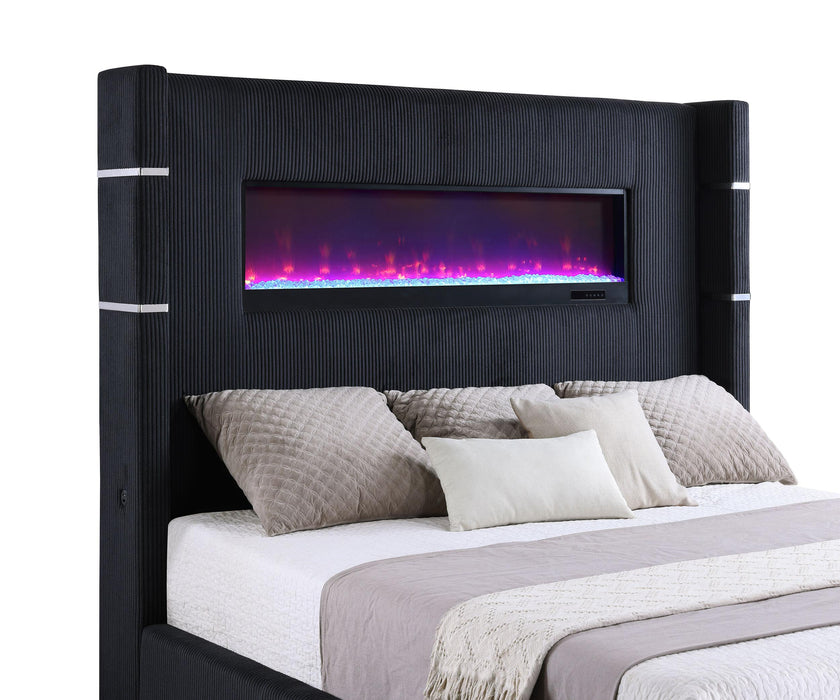 Tisdall California King, E.King & Queen Bed Grey, Black & Queen - Imperial Furniture (Las Vegas, NV) - Multi Location