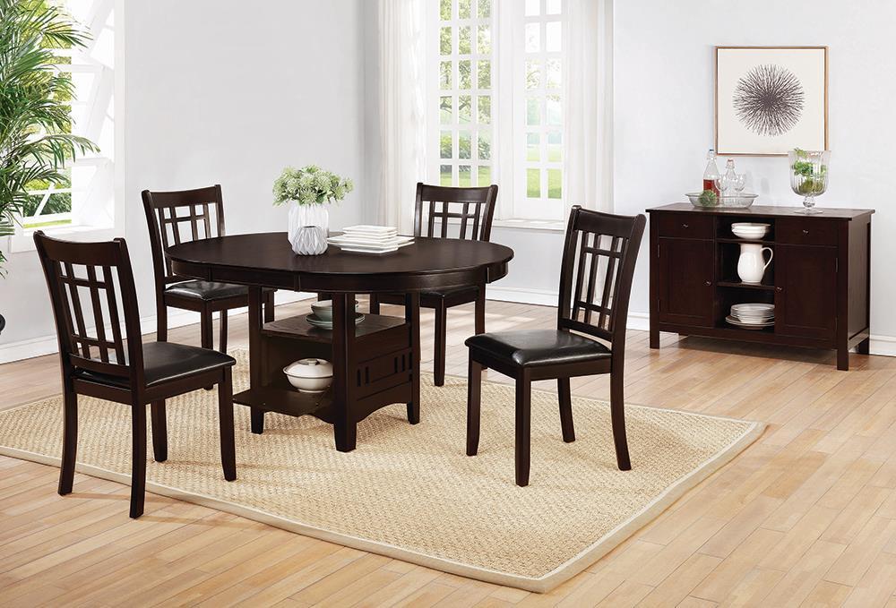Lavon Padded Dining Side Chairs Espresso and Black (Set of 2) - Imperial Furniture (Las Vegas, NV) - Multi Location