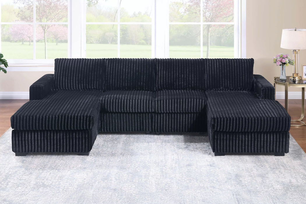 Modern Oversized Corduroy “U” Shape Sectional - Imperial Furniture (Las Vegas, NV) - Multi Location