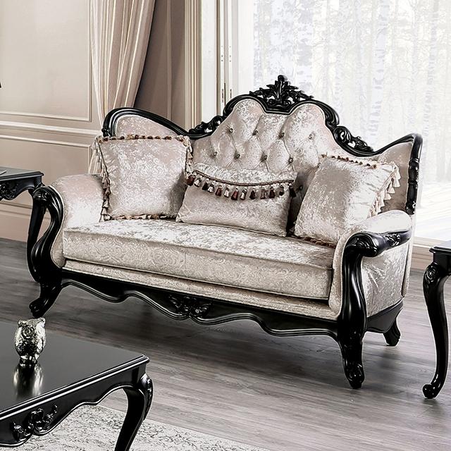Acapulco White & Espresso Loveseat - Imperial Furniture (Las Vegas, NV) - Multi Location