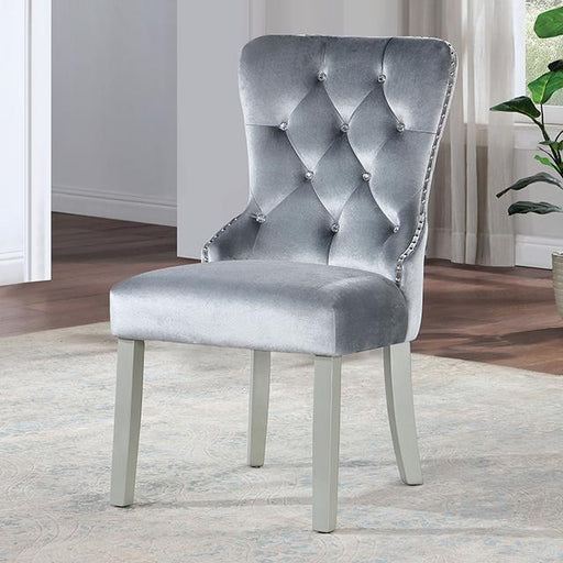 ADALIA Wingback Chair (2/CTN), Silver/Dark Gray - Imperial Furniture (Las Vegas, NV) - Multi Location