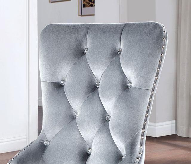 ADALIA Wingback Chair (2/CTN), Silver/Dark Gray - Imperial Furniture (Las Vegas, NV) - Multi Location