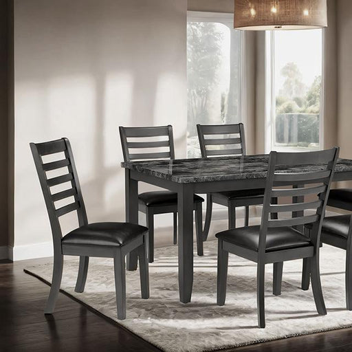 Adia 7 Pc Dinning Table Set Grey & Brown - Imperial Furniture (Las Vegas, NV) - Multi Location