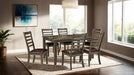 Adia 7 Pc Dinning Table Set Grey & Brown - Imperial Furniture (Las Vegas, NV) - Multi Location
