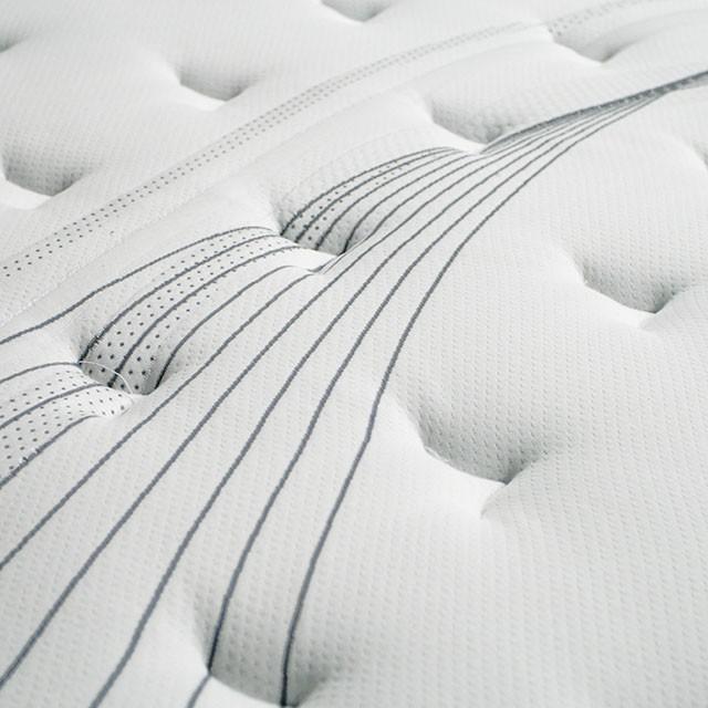 AFTON White/Gray 12" Euro Box Pocket Coil, Cal.King, E king, Full, & Queen - Imperial Furniture (Las Vegas, NV) - Multi Location